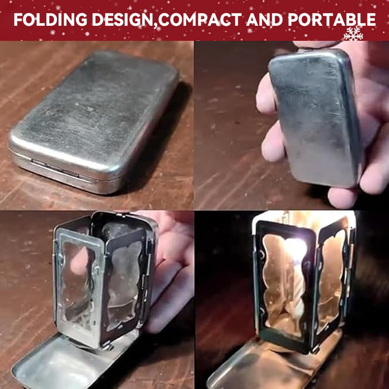 Fällbar fackellykta med stearinljus