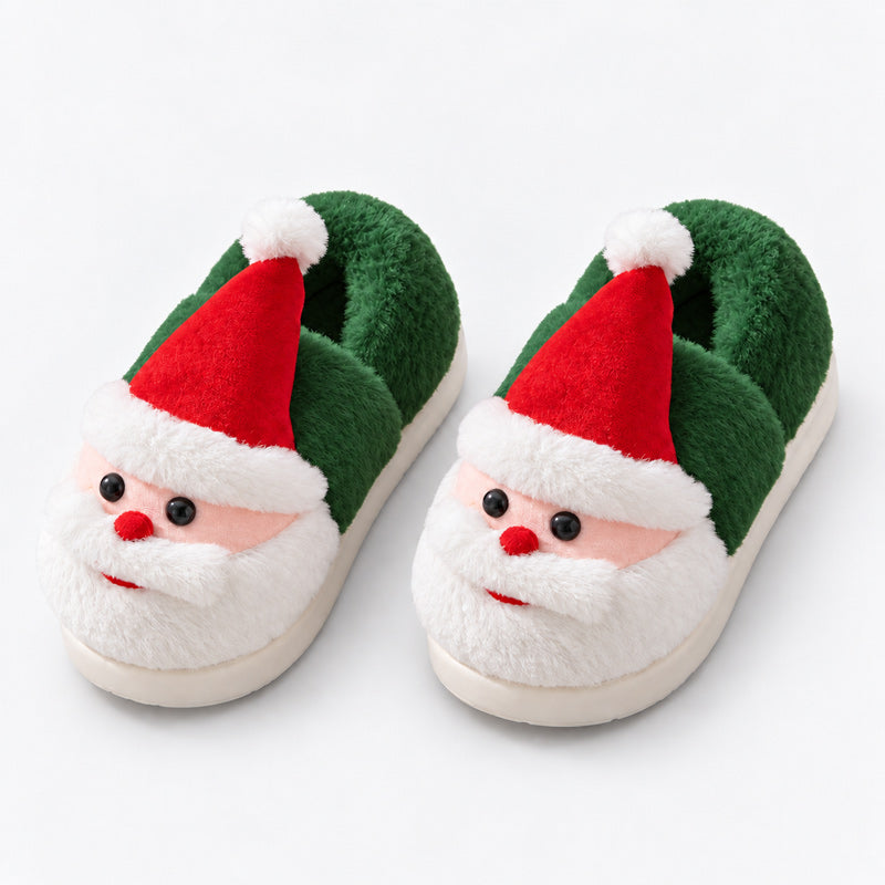 🎅Santa Claus Winter Slippers - Festive Red Green Home Shoes