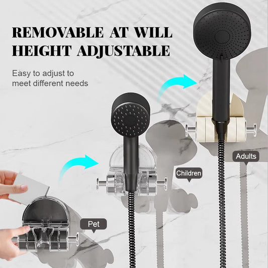 Justerbart duschhuvudfäste utan borrhål