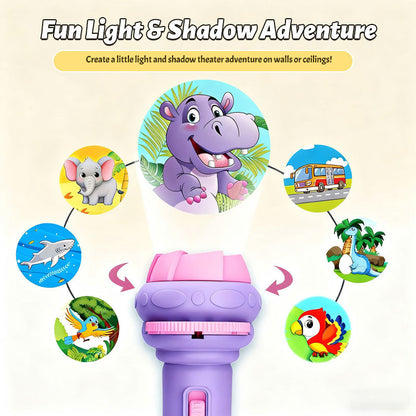 🌈✨ Barnens Magiska Projektorficklampa