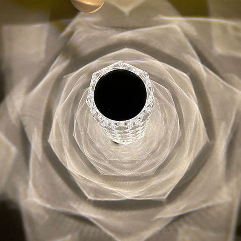 Led-lampa med kristallros som byter färg