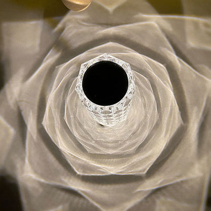 Led-lampa med kristallros som byter färg