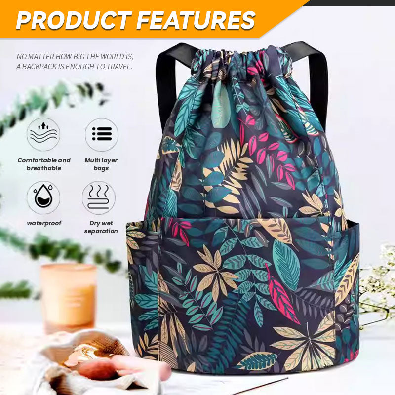 Dragsko Vikbar Stor kapacitet Torr-våt Separation Resa Sport Ryggsäck