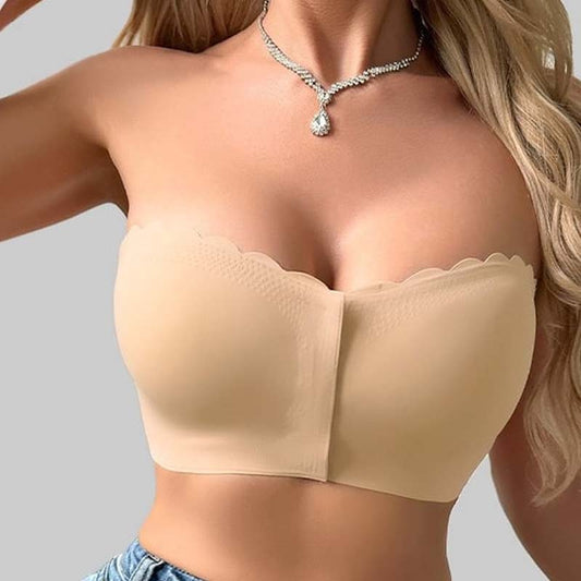 🔥Sista dagen ❤️Sömlös, axelbandslös behå med knäppning fram