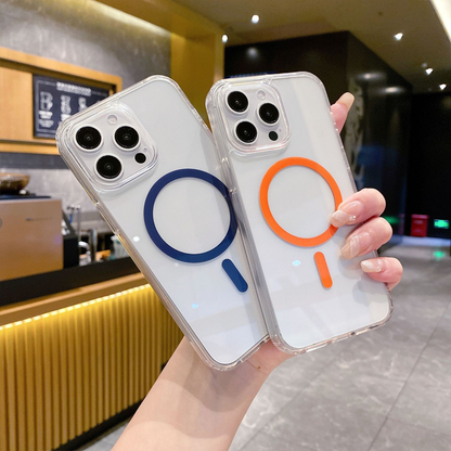 Transparent magnetiskt mobilskal med mjuka kanter