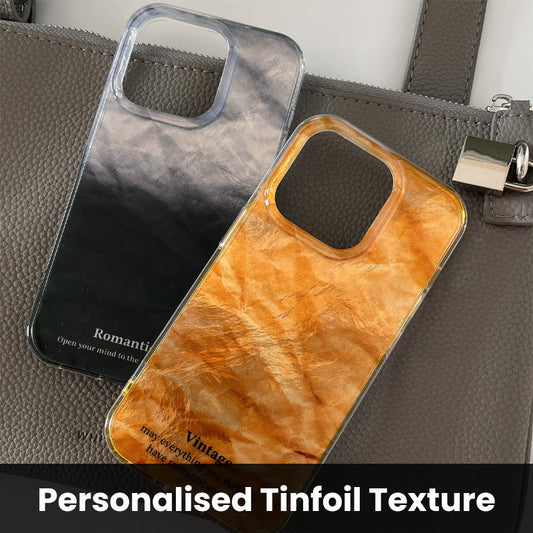 Kreativt Personligt Mobilfodral Av Högklassigt Stanniolmönster