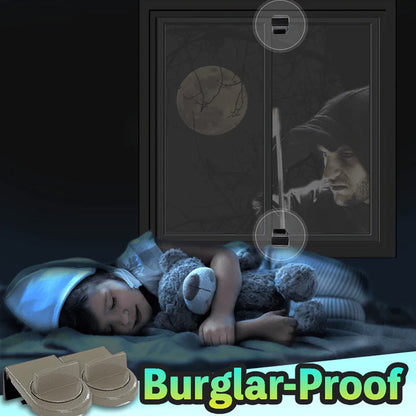 Stöldskyddande säkerhetslås för skjutdörrar och fönster