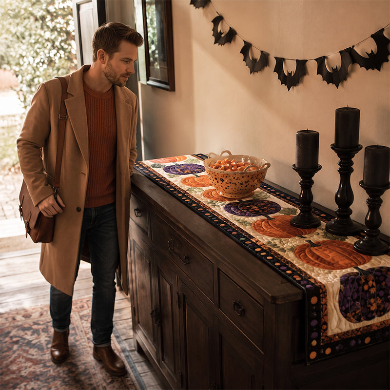 🎃 Halloween Quilted Table Runner – Cozy Fall Decor in Seconds