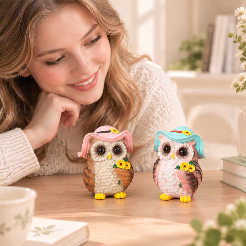 Creative Owl Figurine for Home, Garden & Tabletop Décor