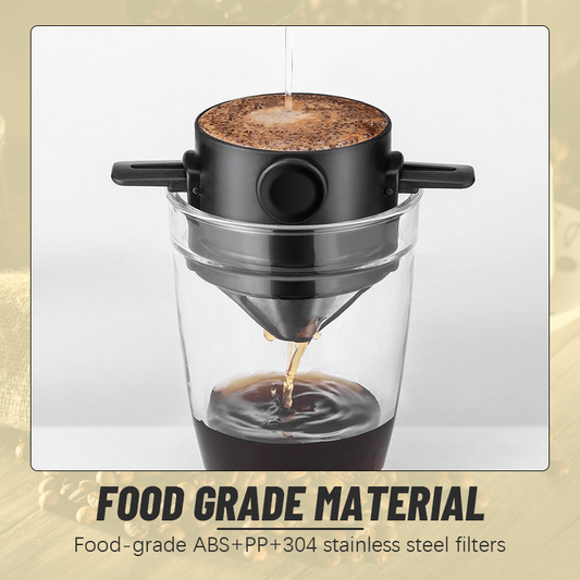 Hopfällbart bärbart handbryggt kaffefilter