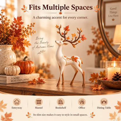 🍁Autumn Leaf Antler Deer Figurine🦌