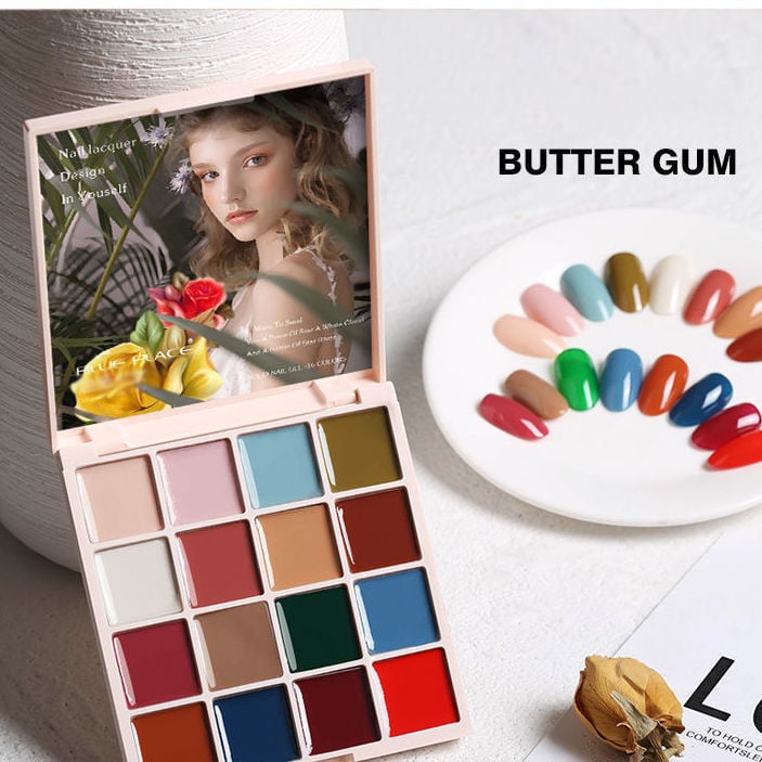 💅Ny modell 16 färger solid nagellacksbricka