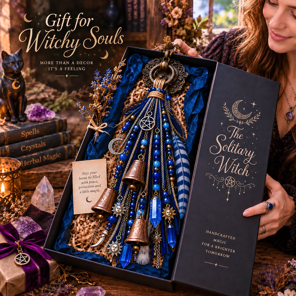 🔮Witch door decoration bell | 🌙Bells, Crystals & Celestial Hanging Decor