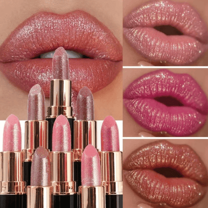 💖Diamond Lip Gloss Glitter Lipstick Vattentätt