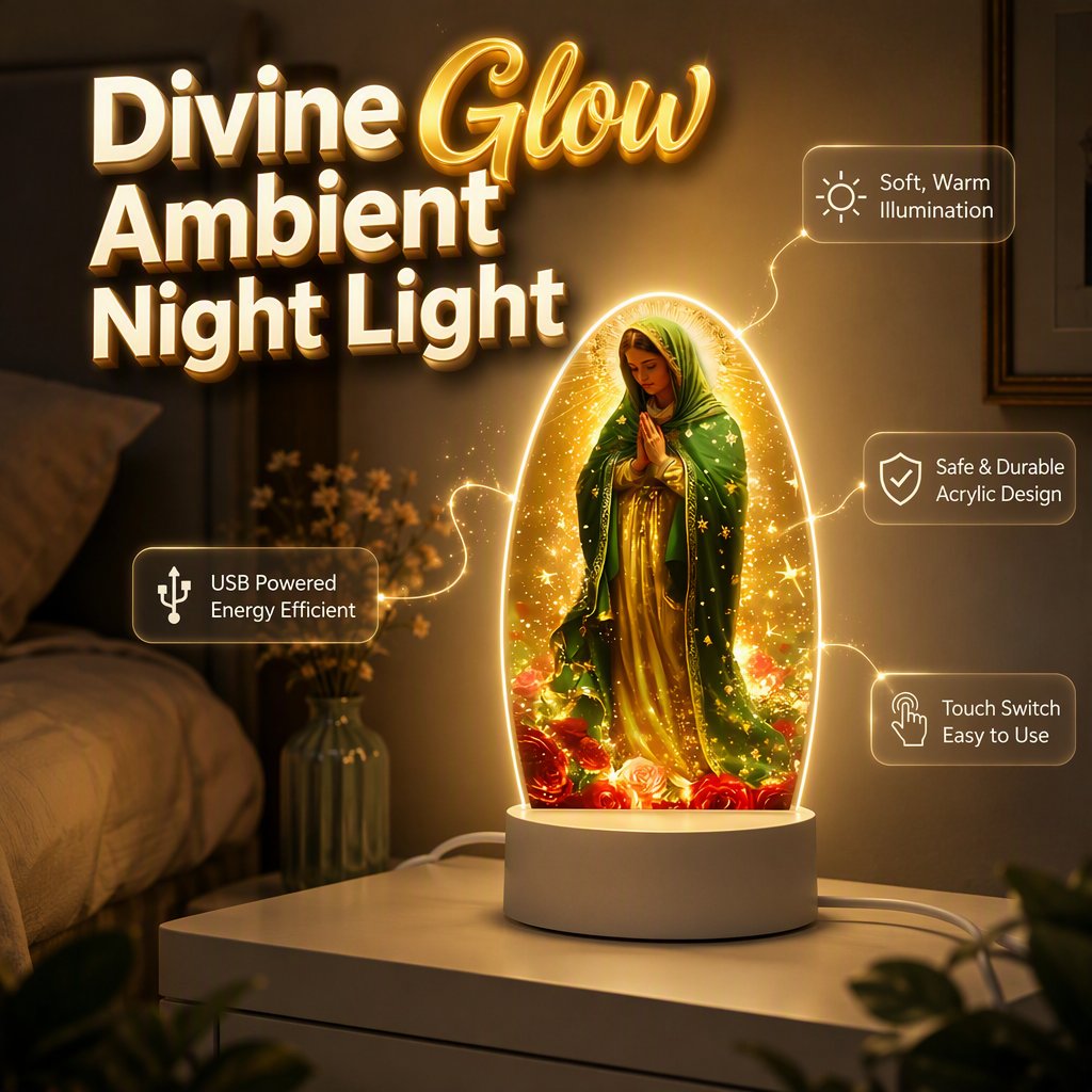 🕯️Our Lady of Guadalupe Acrylic Night Light