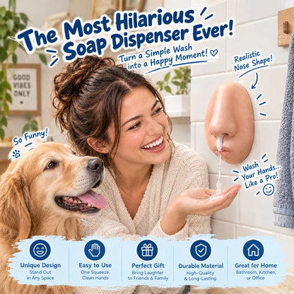 👃Realistic Nose Shape Wall-Mounted Soap Dispenser
