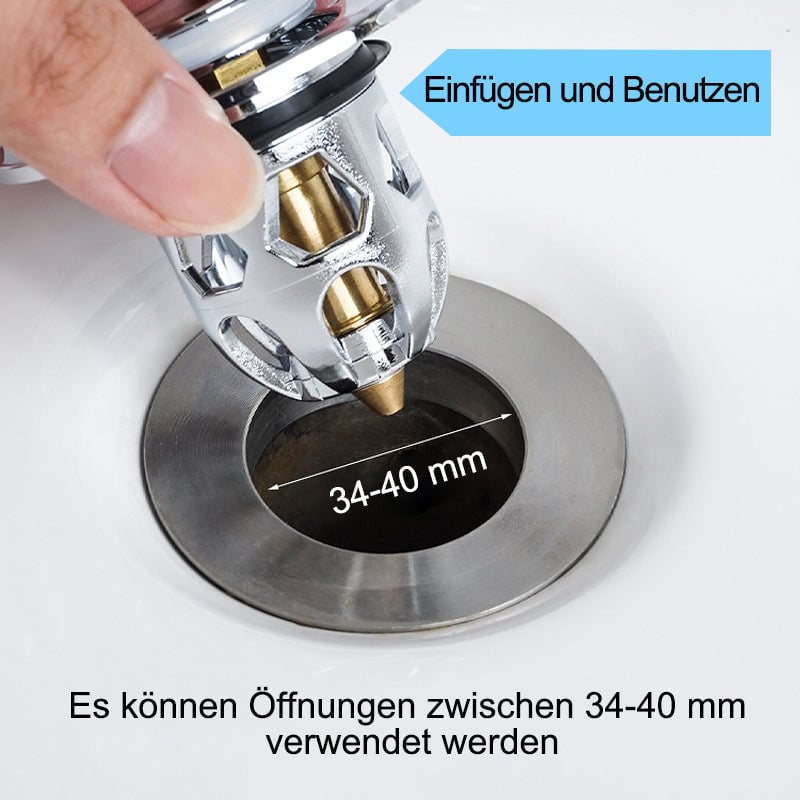 Universalavtappningsplugg för tvättställ/Universal sink drain plug