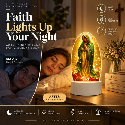 🕯️Our Lady of Guadalupe Acrylic Night Light
