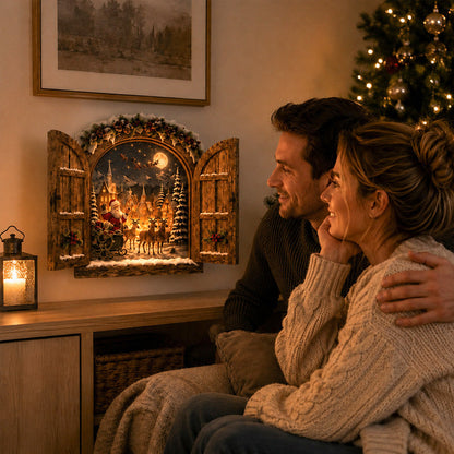 Christmas Window Village Decor