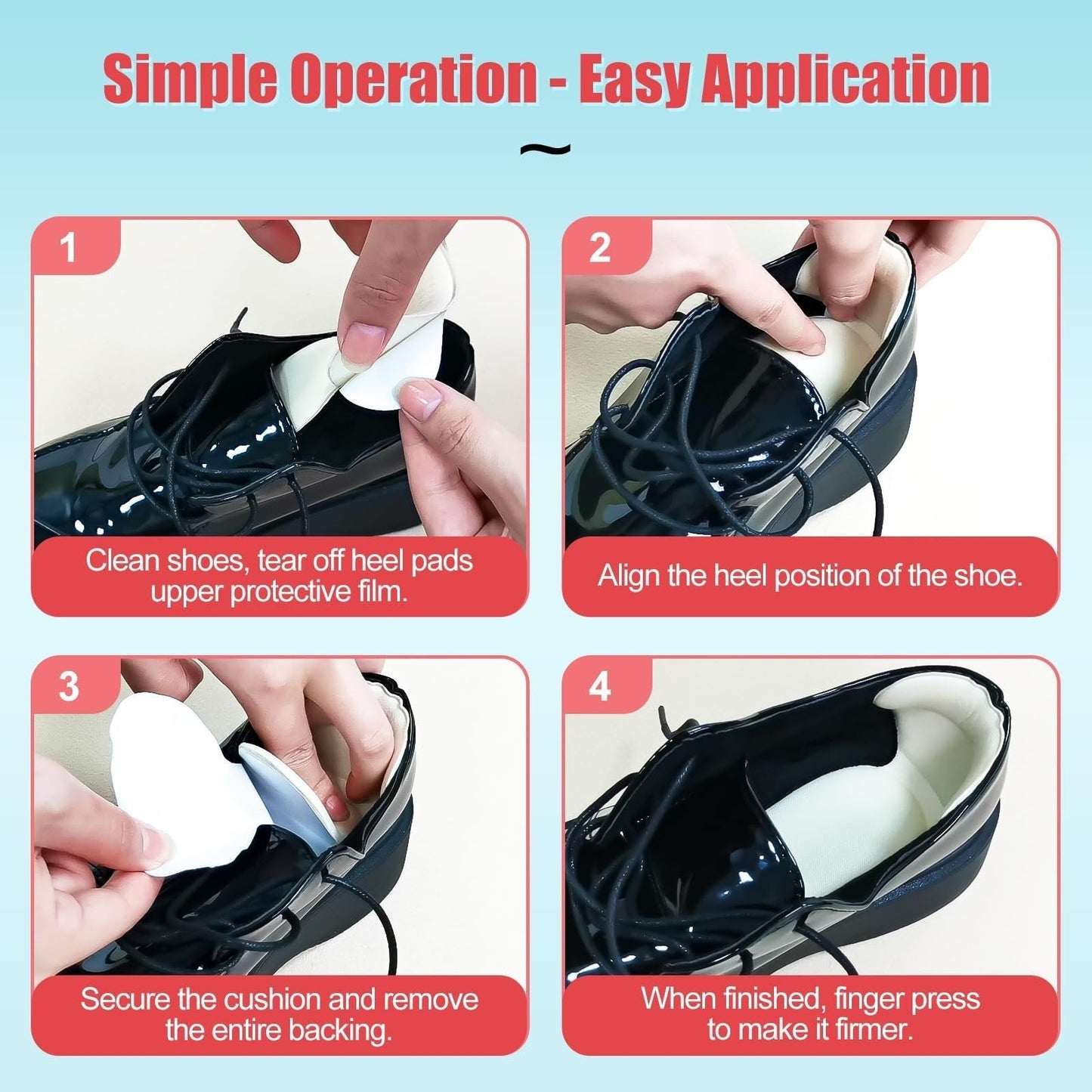 Non-slip heel pads – soft, padded heel protectors