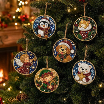 Christmas DIY Diamond Painting Ornaments Kit – Xmas Tree Hanging Craft Decoration