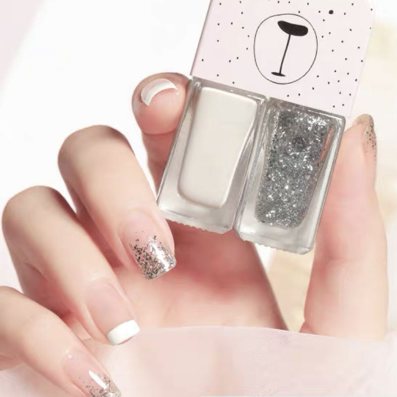 Avtagbart, bakningsfritt, snabbtorkande, långtidsverkande nagellack