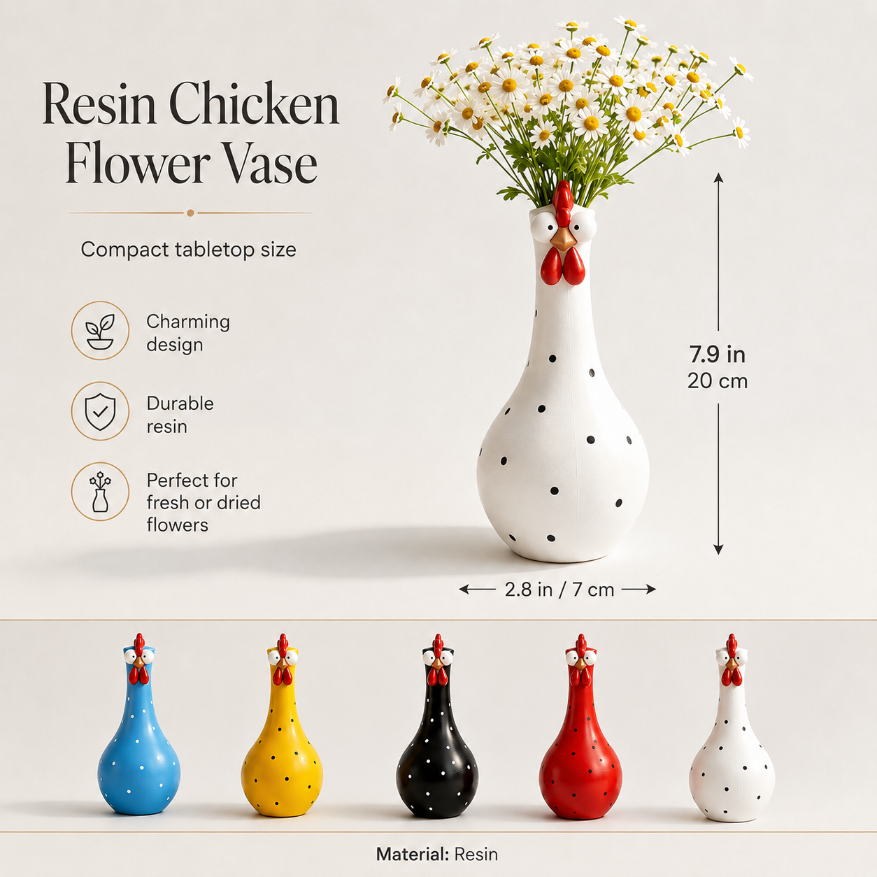 Cluck & Bloom-Whimsical Chicken Flower Vase