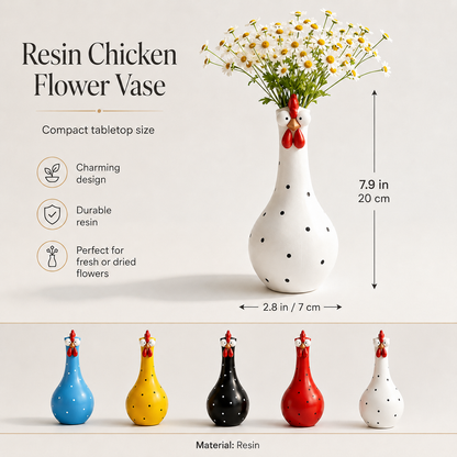 Cluck & Bloom-Whimsical Chicken Flower Vase