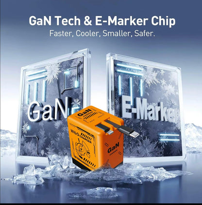 ⏰KÖP 2 FÅ FRAKTFRITT💥W&O 2-i-1 GaN 20W snabbladdare