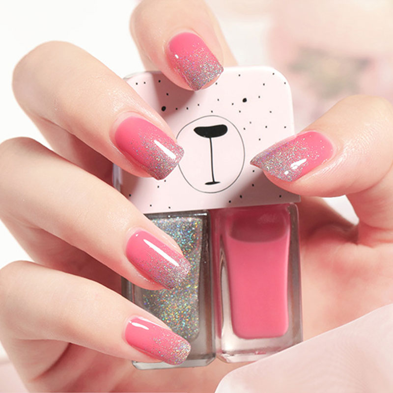 Avtagbart, bakningsfritt, snabbtorkande, långtidsverkande nagellack