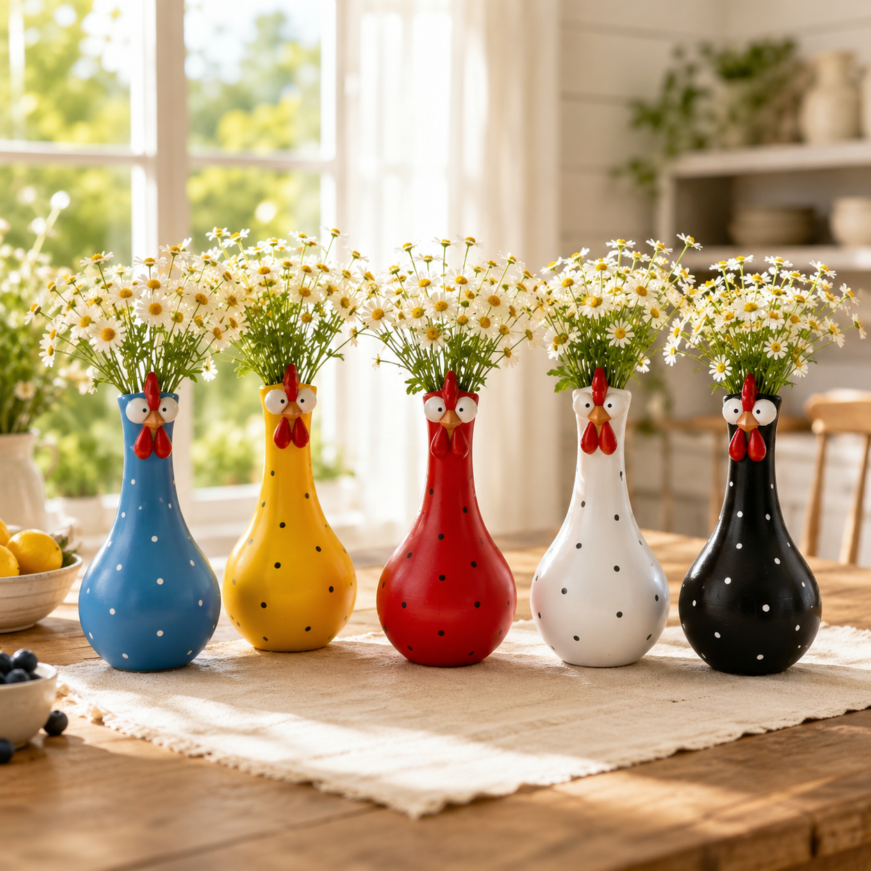 Cluck & Bloom-Whimsical Chicken Flower Vase