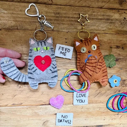Felt Kitty Keyring