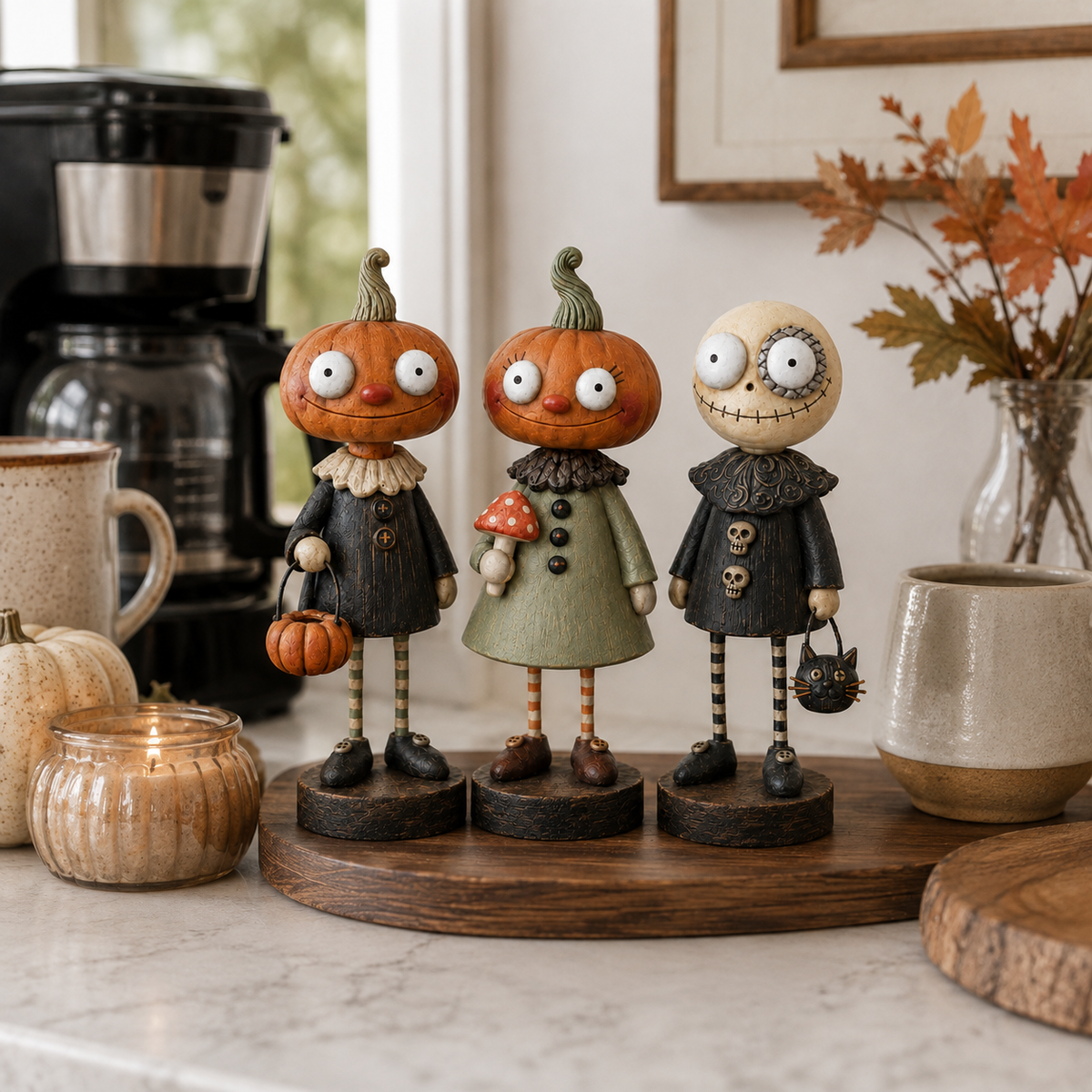 Primitive Pumpkin Friends – Vintage Halloween Figurines Collection