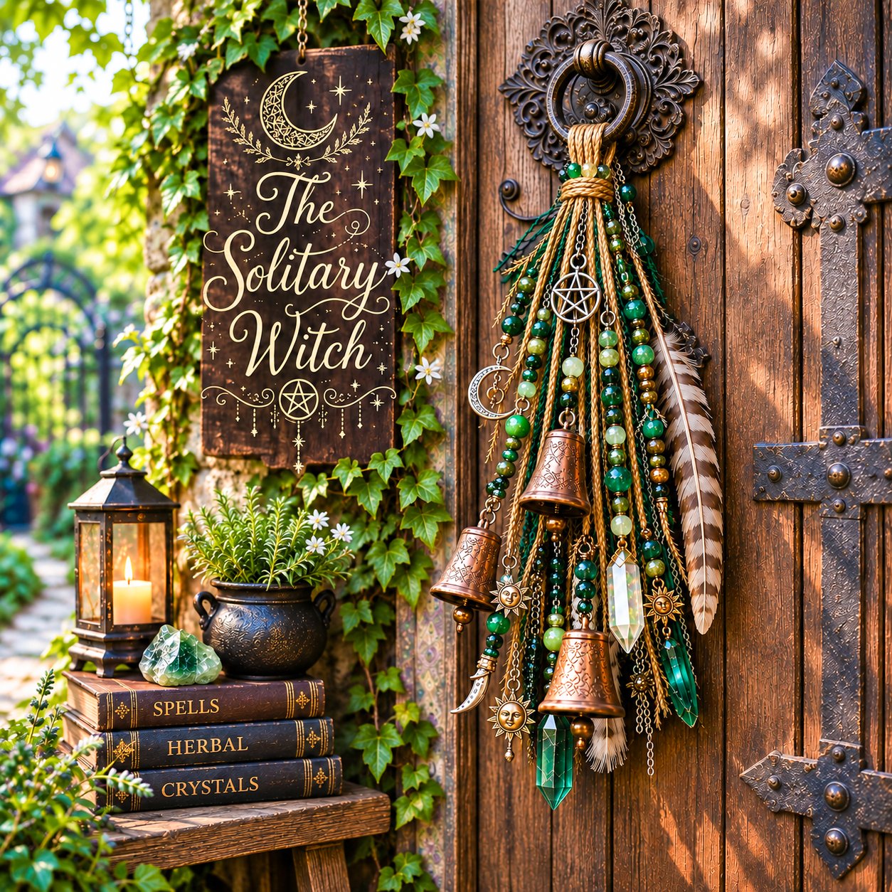 🔮Witch door decoration bell | 🌙Bells, Crystals & Celestial Hanging Decor