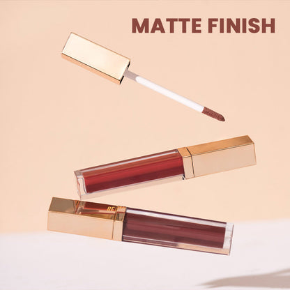 ✨ Guldpläterad matt läppglans i fyrkantig flaska —— Stråla av självförtroende, framhäv din charm! 💋