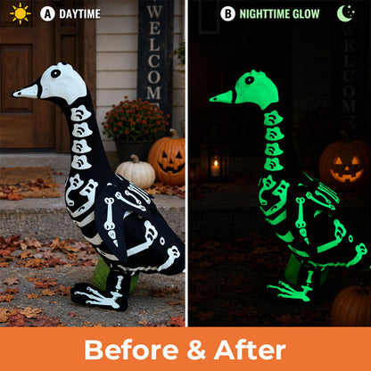 Halloween Luminous Skeleton Goose Porch Decor Costume
