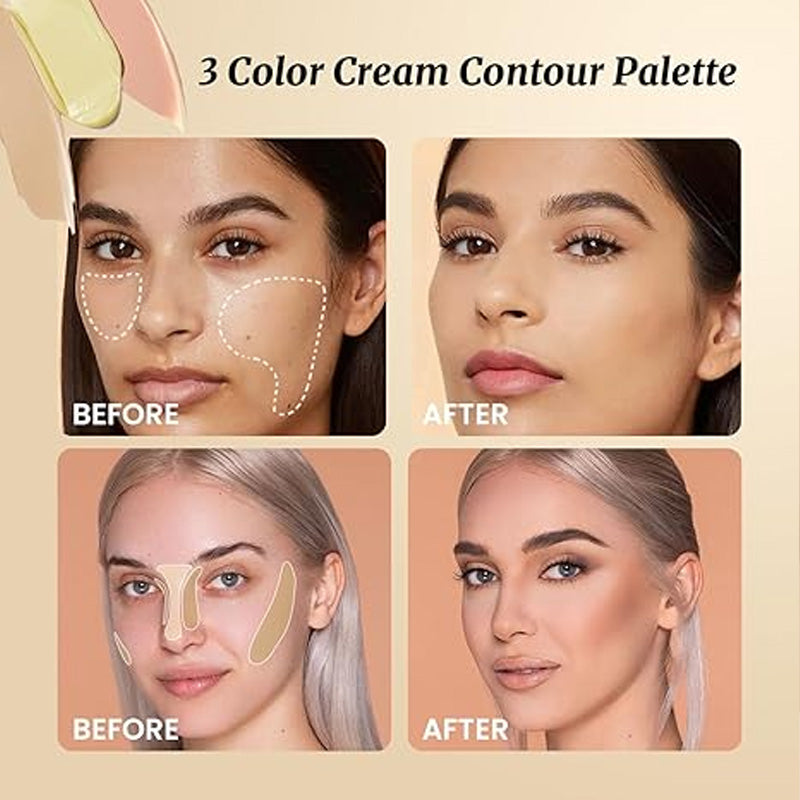 Trefärgad Concealerkudde I Puderbas