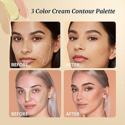 Trefärgad Concealerkudde I Puderbas