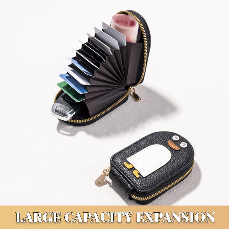 Förvaringsväska för kort med tecknad pingvin