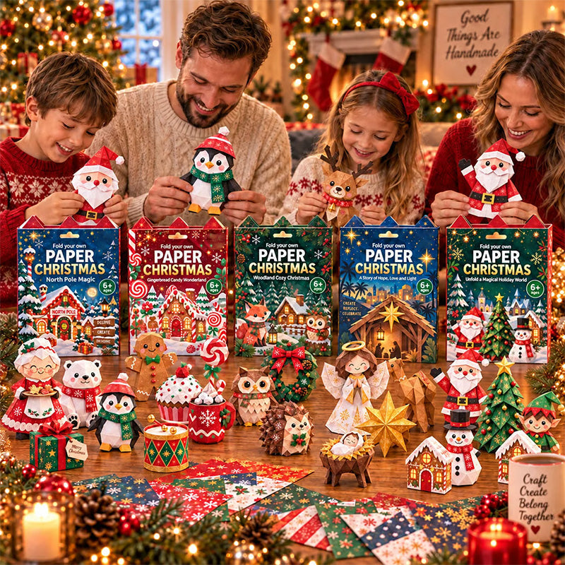 🎁Christmas Paper Craft Kit – Fold & Create Your Own Holiday Decorations