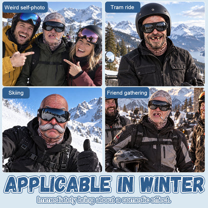 😂Funny Realistic Face Ski Mask – Hilarious Winter Party Gear for Outdoor Groups