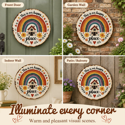 🌈Happy Little World Vintage Wall Sign