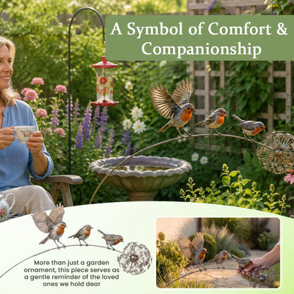 🕊️Robin Memorial Garden Stake – “Loved Ones Are Near”❤️