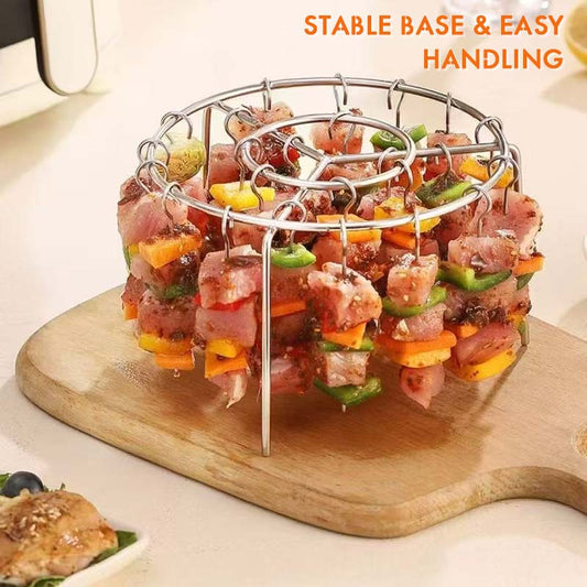 🔥 Air Fryer Skewer Rack | 360 ° jämn matlagning, krispig och saftig 🍢