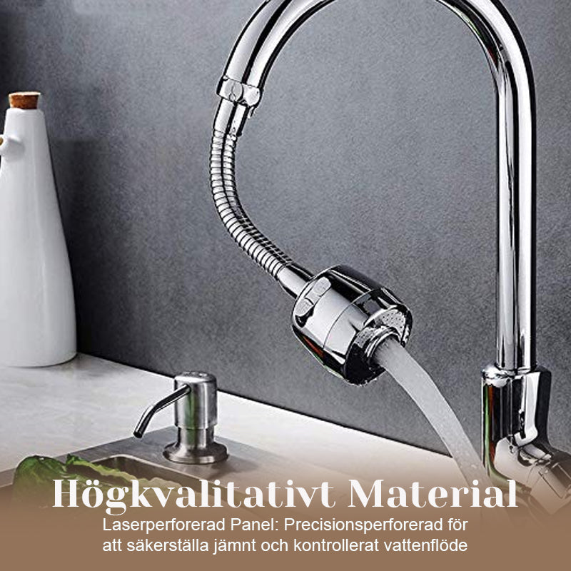 Kökskran förlängningsmunstycke med stänkskydd