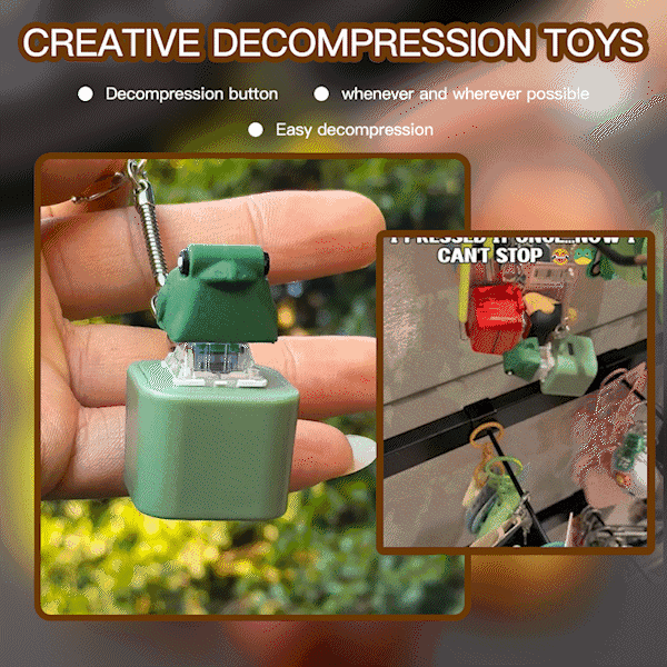 En rolig nyckelring med ljudknappar och lampor som lindrar stress.