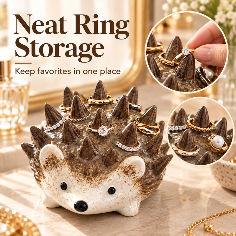 🦔Hedgehog Ring Holder & Decorative Figurine--💍A Cute Little Home for Your Rings