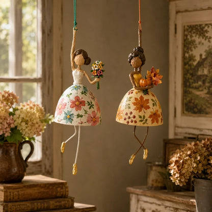 💃🌸 Whimsical Dancing Lady Hanging Ornament —  Let Your Space Dance
