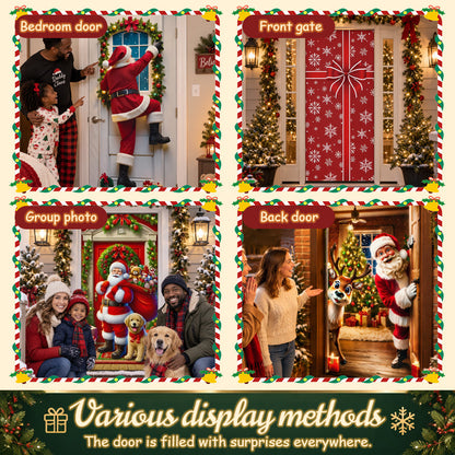 🎄New Christmas Door Cover – Festive Holiday Party Decoration & Door Curtain
