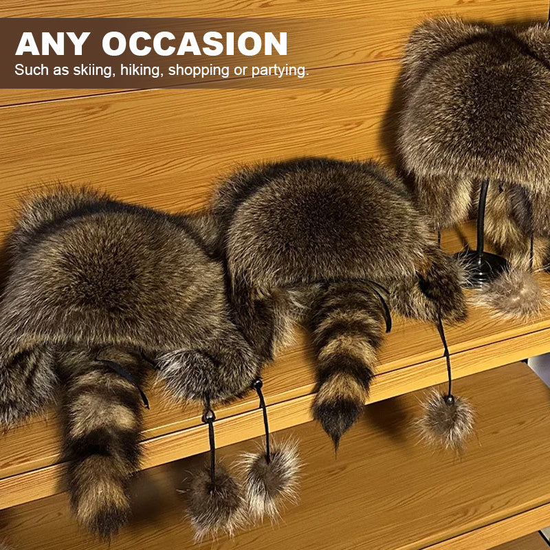 Imitation tvättbjörn varm mössa